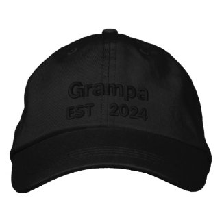 Custom Embroidered ,Personalised gift for Grampa Embroidered Hat