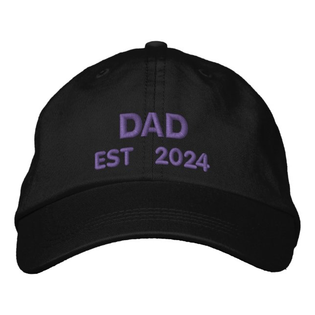 Custom Embroidered , personalised gift for New Dad Hat (Front)
