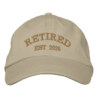 Custom Embroidered Retired Est Year Personalised Hat