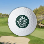 Custom Emerald Green Funny Comic Book Lost Golf Balls<br><div class="desc">Never mix up your balls again! Personalise the name to create unique golf balls designed to put a wham,  bang,  zap into anyone's game. Designed by Thisisnotme©</div>