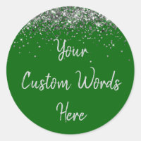 Custom Emerald Green & Silver Birthday Party Favou