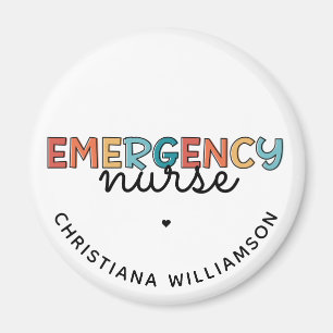 Custom Emergency Nurse ER Nurse Personalised Gifts Magnet