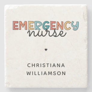 Custom Emergency Nurse ER Nurse Personalised Gifts Stone Coaster
