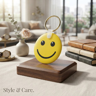 Custom Emoji Style Yellow Face Stylish Keychain