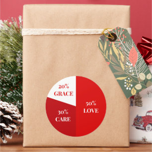 Custom Emotional Balance Pie Chart Poster  Classic Round Sticker