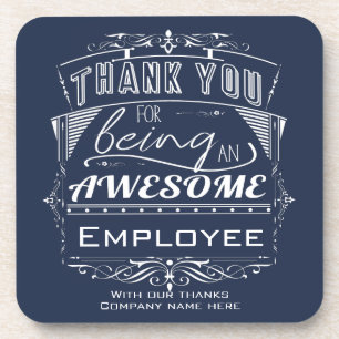 Custom Employee Appreciation Thank You Coaster