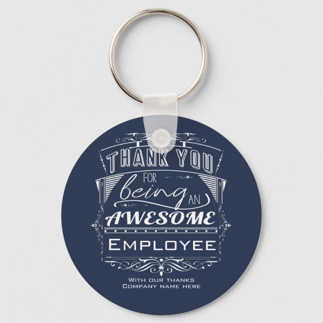 Custom Employee Appreciation Thank You Key Ring (Front)