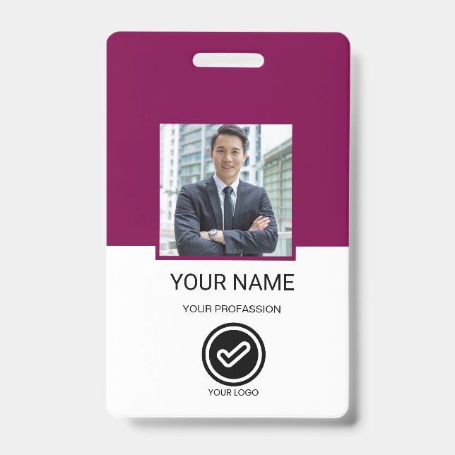 Custom Employee ID Badge (Front)