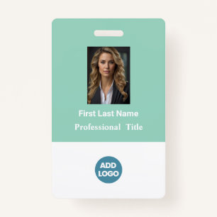 Custom Employee ID Badge - Name, Photo, Logo,..