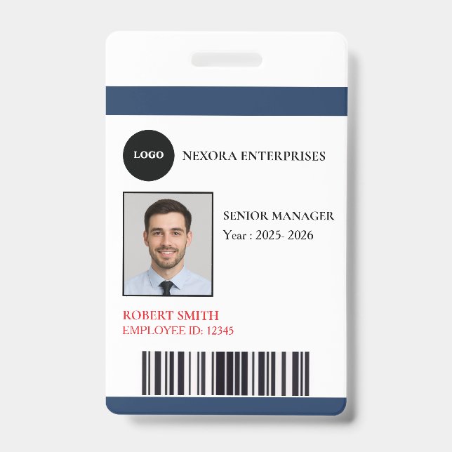 Custom Employee ID Card | COMPANY NAME Badge (Front)