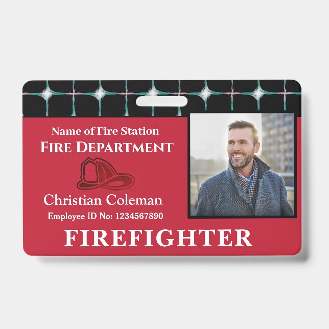 Custom Employee ID  Card Photo Logo Bar Code Name Badge (Front)