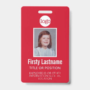 Custom Employee ID - Photo, Bar Code, Logo, Name Badge