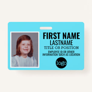 Custom Employee ID - Photo, Bar Code, Logo, Name ID Badge