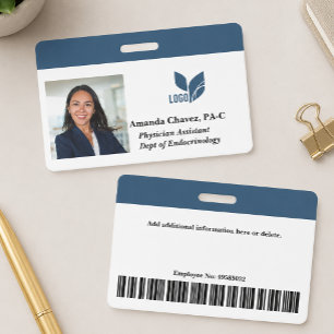 Custom Employee ID Photo Name Badge