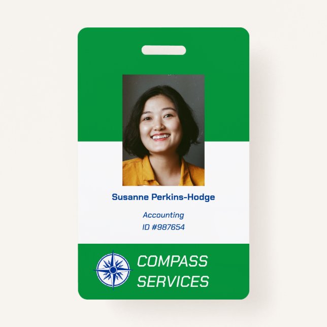 Custom Employee Identification Badge ID Badge (Front)