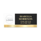 Custom Employee Logo Black Gold Magnetic or Pin 