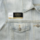 Custom Employee Logo Black Gold Magnetic or Pin 