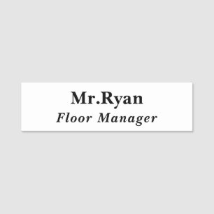 Custom Employee Logo, Name Tag
