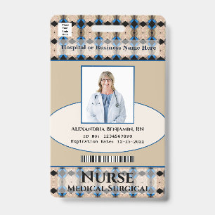 Custom Employee Logo Nurse Doctor Photo ID Badge