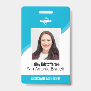 Custom Employee Logo Photo ID Name Badge