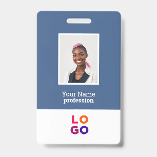 Custom Employee Logo, Photo, Qr Code, Name ID Badge