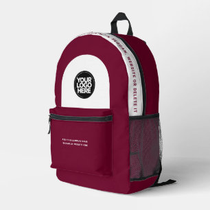 Custom Employee Logo, Text, Slogan, Website Printed Backpack