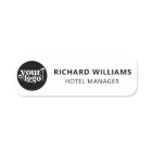 Custom Employee Magnetic or Safety Pin White