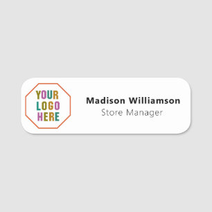 Custom Employee Name Badge Logo, Magnetic or Pin