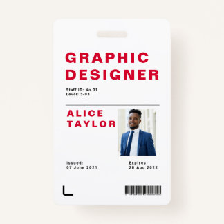 Custom Employee Name  ID Badge