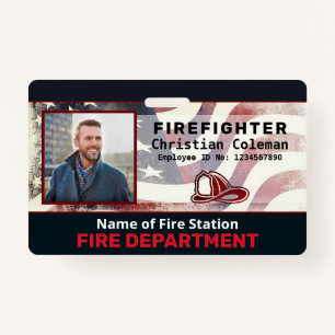 Custom Employee Name ID  Card Logo Bar Code Photo  ID Badge