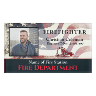 Custom Employee Name ID Card Logo Bar Code Photo Tag