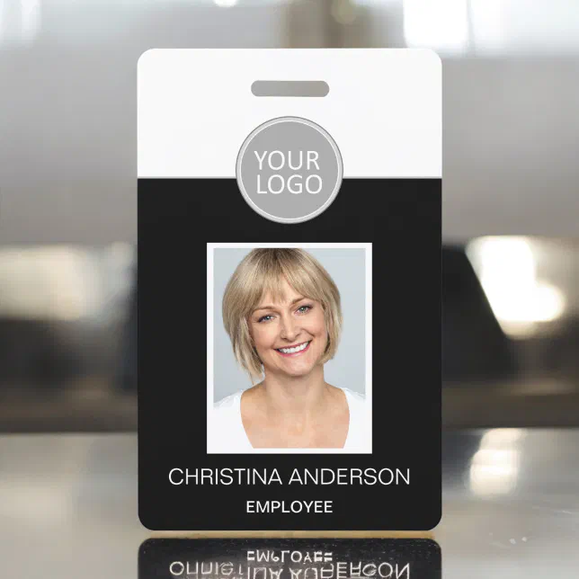 Work Ids Custom Employee Name Logo Photo Corporate Work ID Badge | Zazzle
