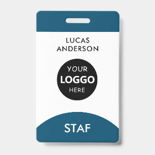 Custom Employee Name Tag Business Logo Staff ID Badge
