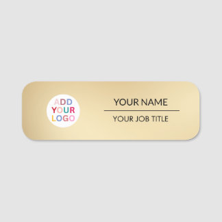 CUSTOM EMPLOYEE NAME TAG WITH LOGO AND NAME 