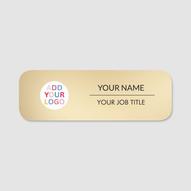 CUSTOM EMPLOYEE NAME TAG WITH LOGO AND NAME  (Front)