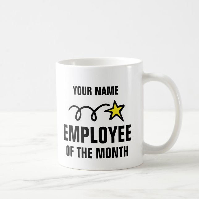 Custom Employee of the month 11oz office mug (Right)