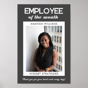 Custom Employee of the Month Appreciation Photo  Poster