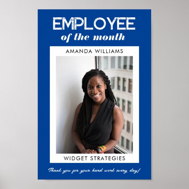 Custom Employee of the Month Appreciation Photo  Poster (Front)
