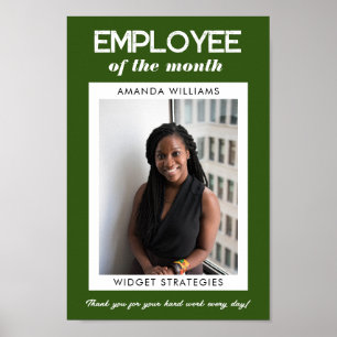 Custom Employee of the Month Appreciation Photo  Poster