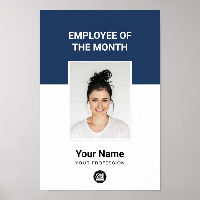 Custom Employee of the Month Appreciation Photo Poster (Front)