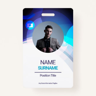 Custom Employee -Photo, Address, Logo, Name, Phone ID Badge