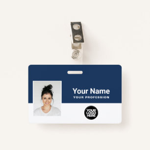 Custom Employee  Photo, Bar Code, Logo ID Badge