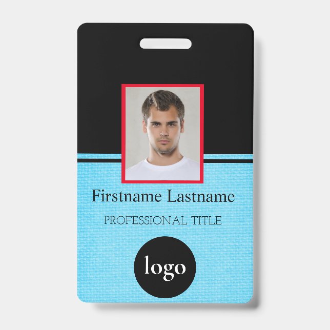 Custom Employee - Photo, Bar Code, Logo, Name Badg ID Badge (Front)
