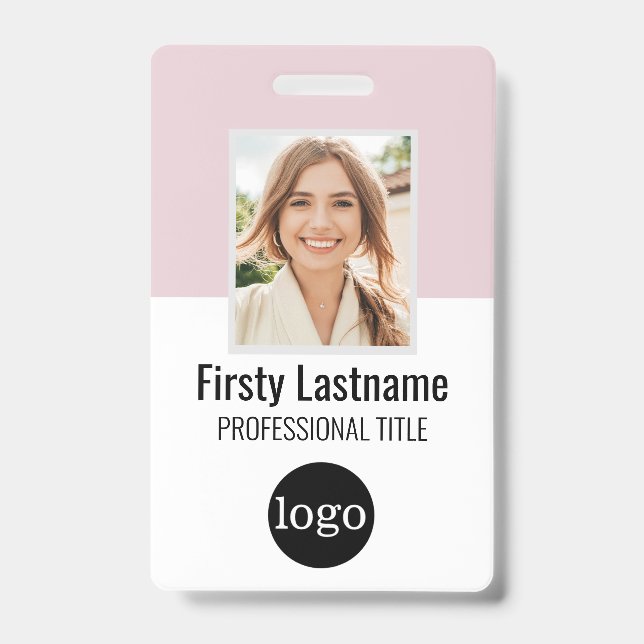 Custom Employee - Photo, Bar Code, Logo, Name Badg ID Badge (Front)