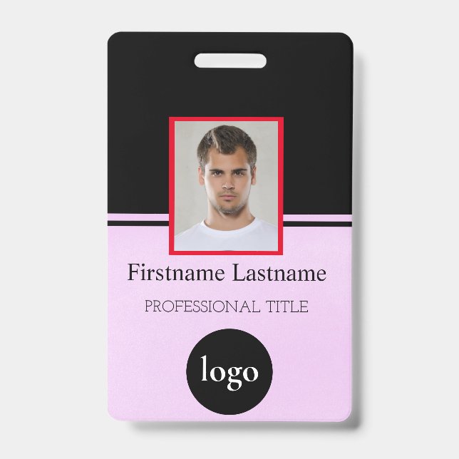 Custom Employee - Photo, Bar Code, Logo, Name Badg ID Badge (Front)