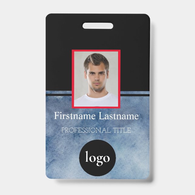 Custom Employee - Photo, Bar Code, Logo, Name Badg ID Badge (Front)