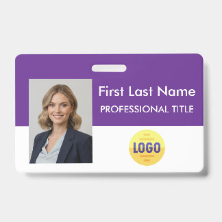 Custom Employee - Photo, Bar Code, Logo, Name Badg ID Badge