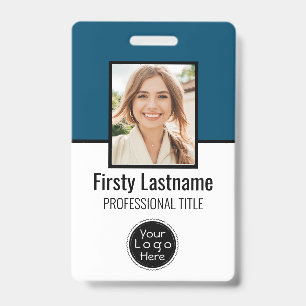 Custom Employee - Photo, Bar Code, Logo, Name Badg ID Badge