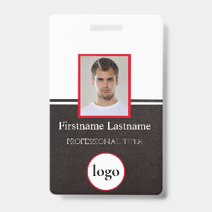 Custom Employee - Photo, Bar Code, Logo, Name Badg ID Badge