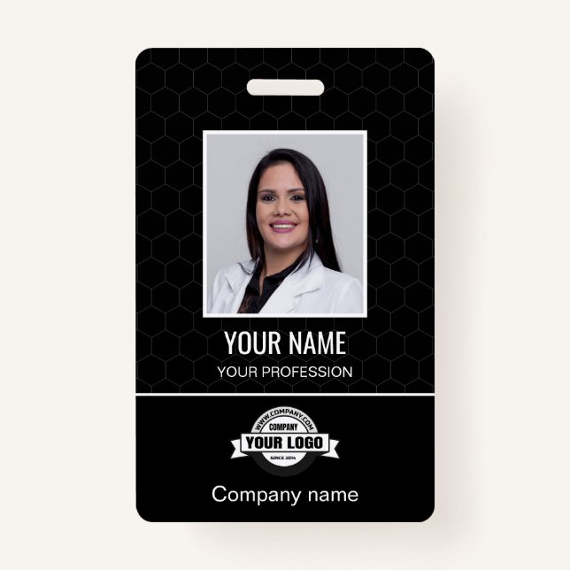 Custom Employee - Photo, Bar Code, Logo, Name Badg ID Badge (Front)